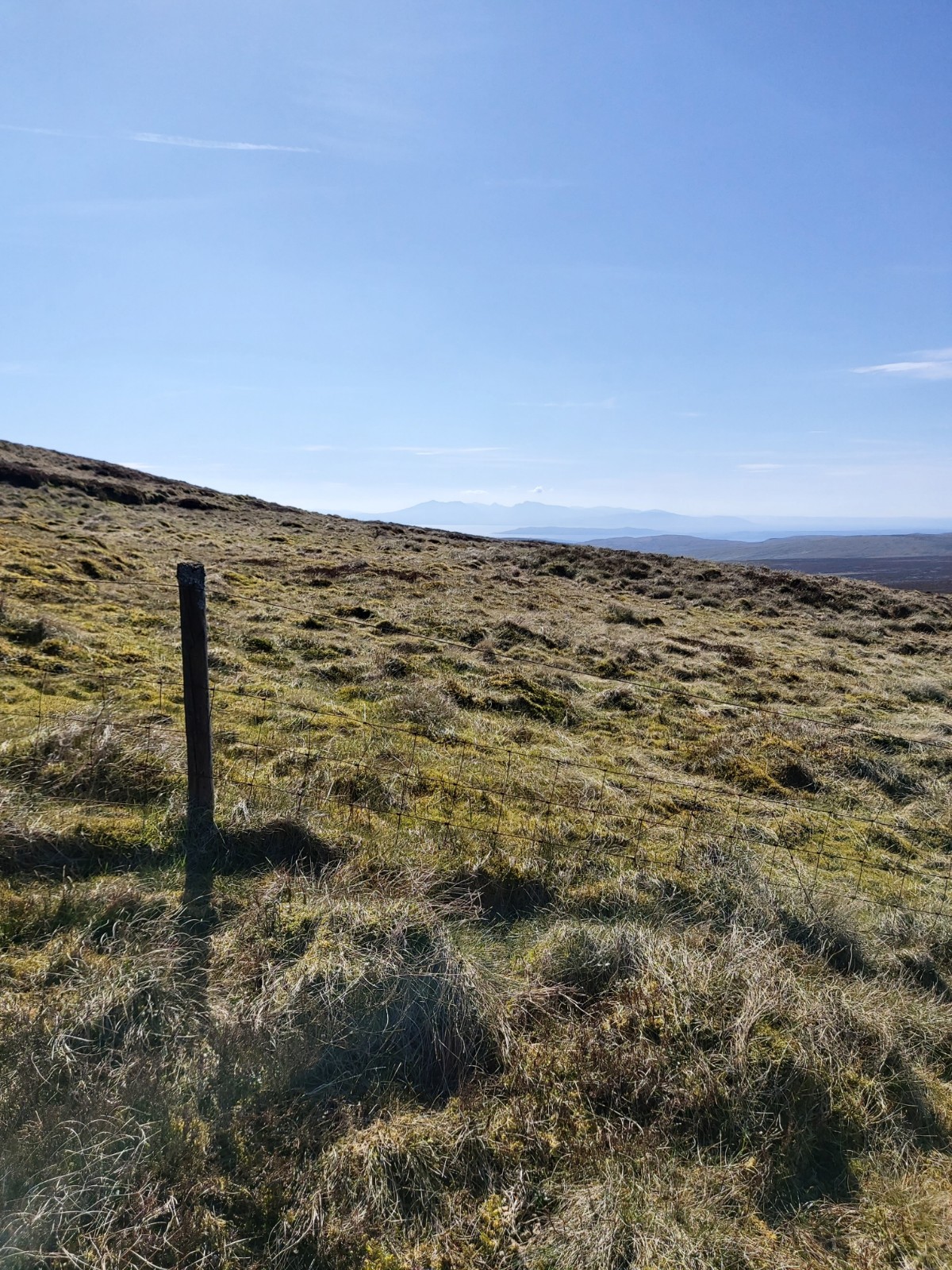 Facing West towards Arran in the distance from Hill of Stake (NW Face)