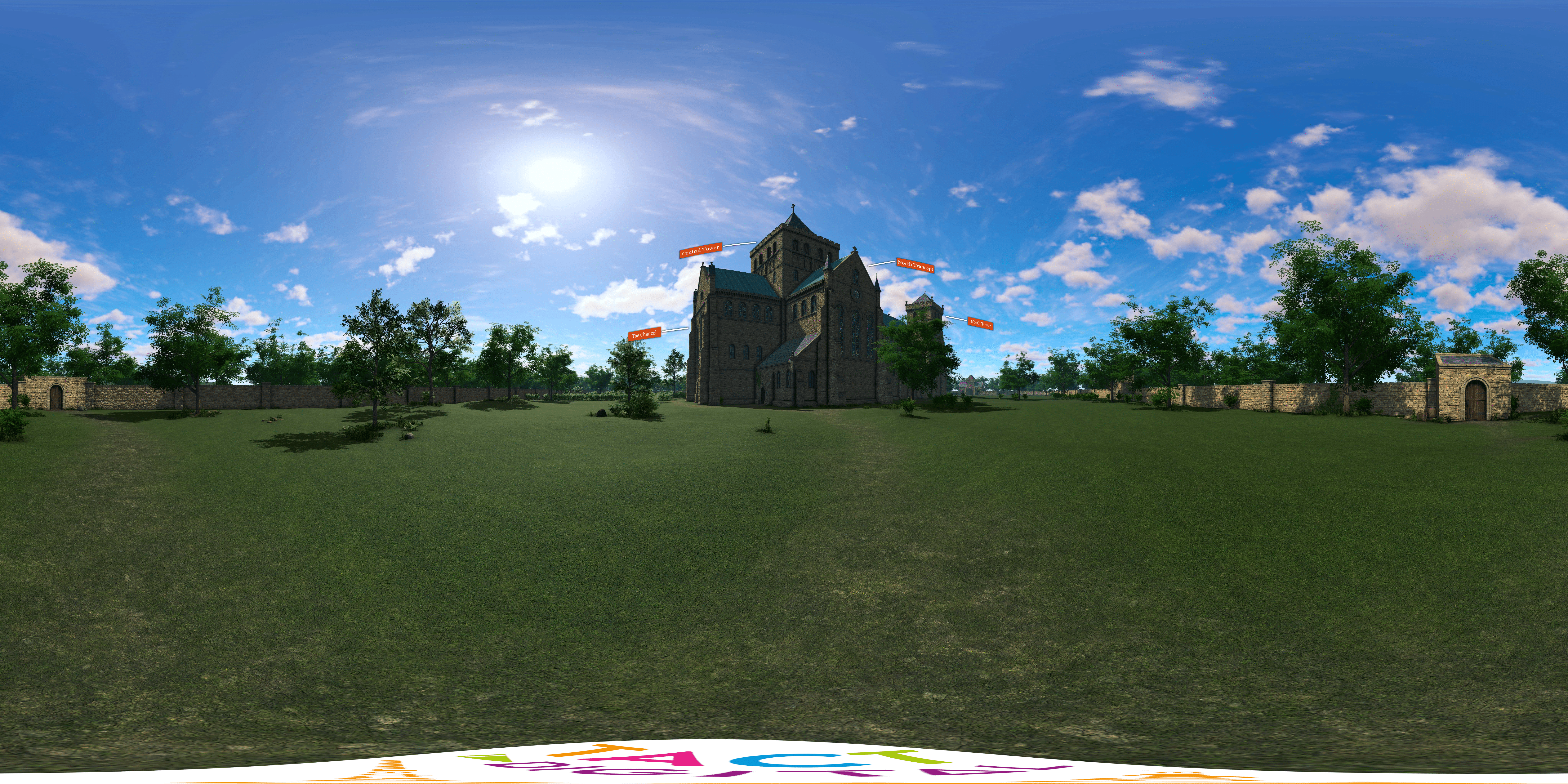 Kilwinning Abbey 3D - North East View