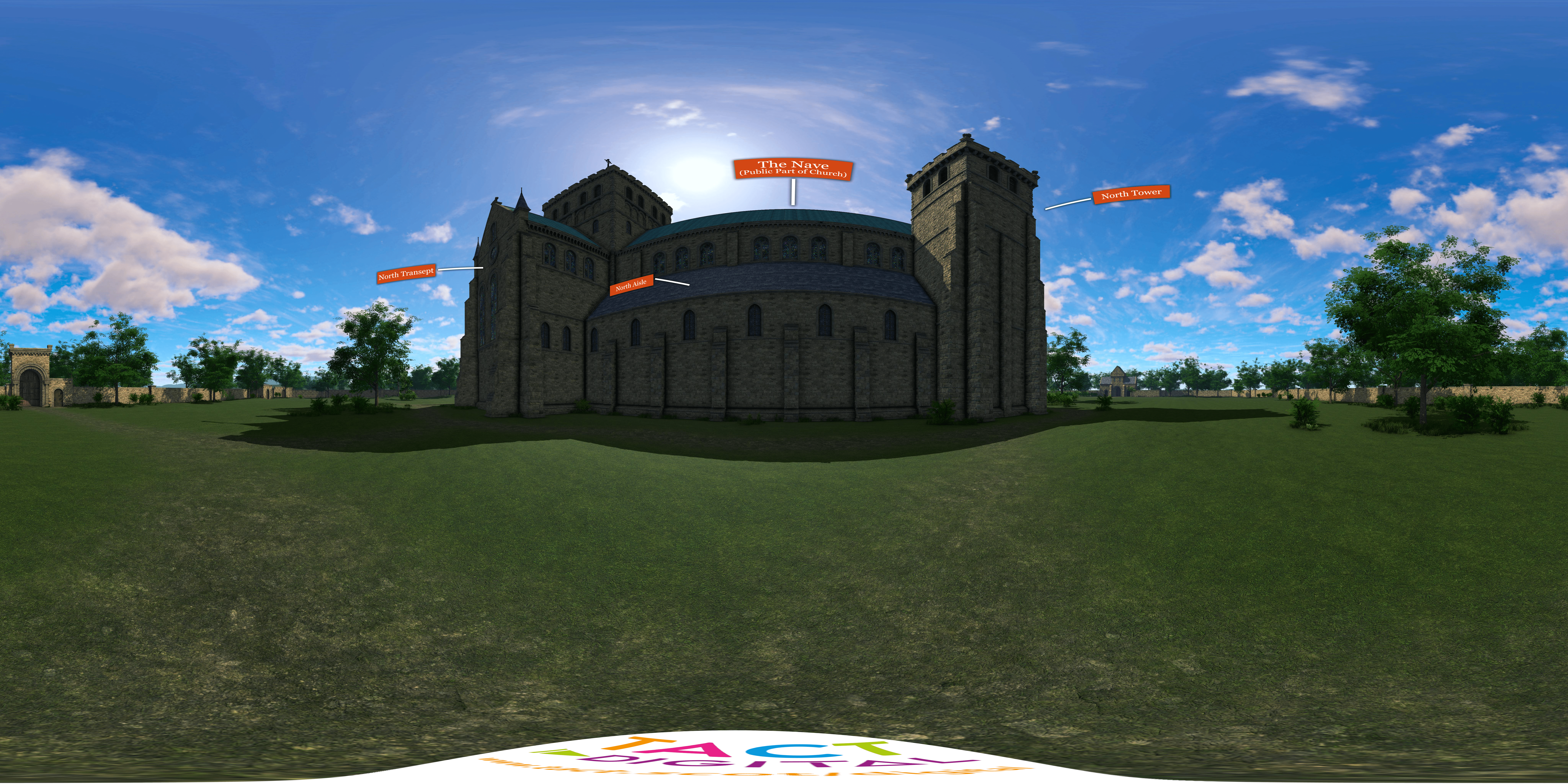 Kilwinning Abbey 3D - North View