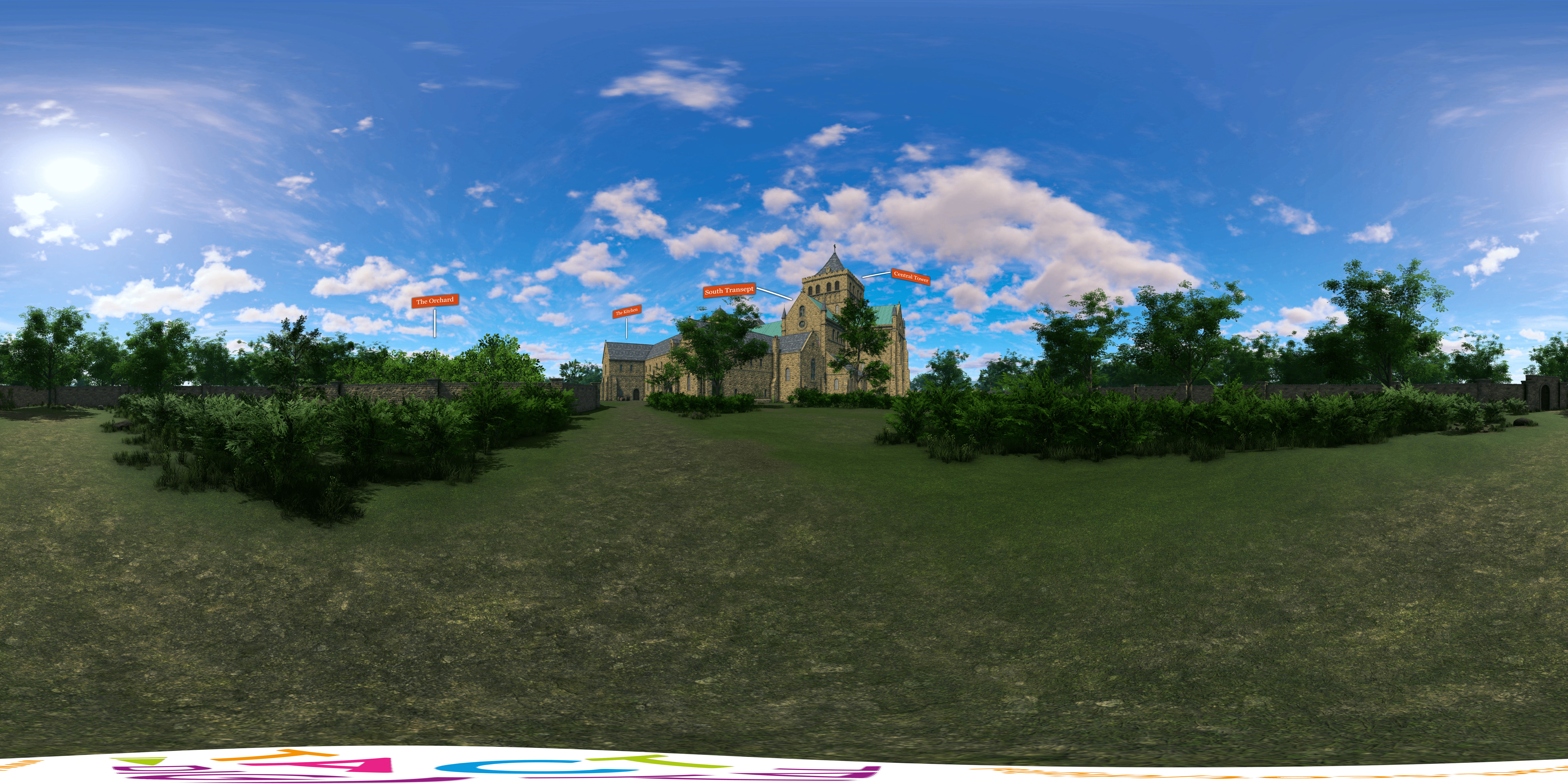 Kilwinning Abbey 3D - South East View